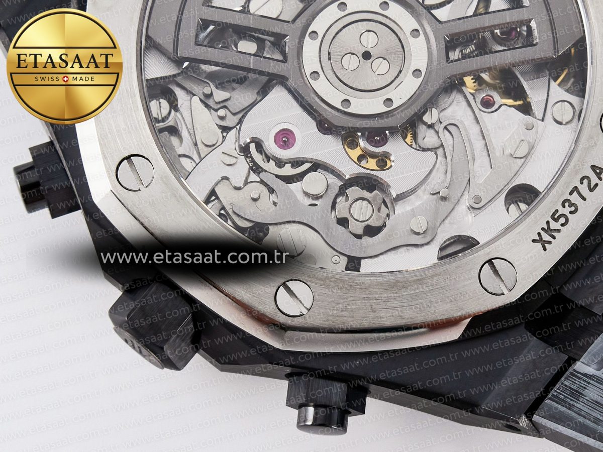 Audemars Piguet Royal Oak Chrono 26240 Black Ceramic APSF 1:1 Best Edition on Ceramic Bracelet SA4401 Super Clone - Görsel 21