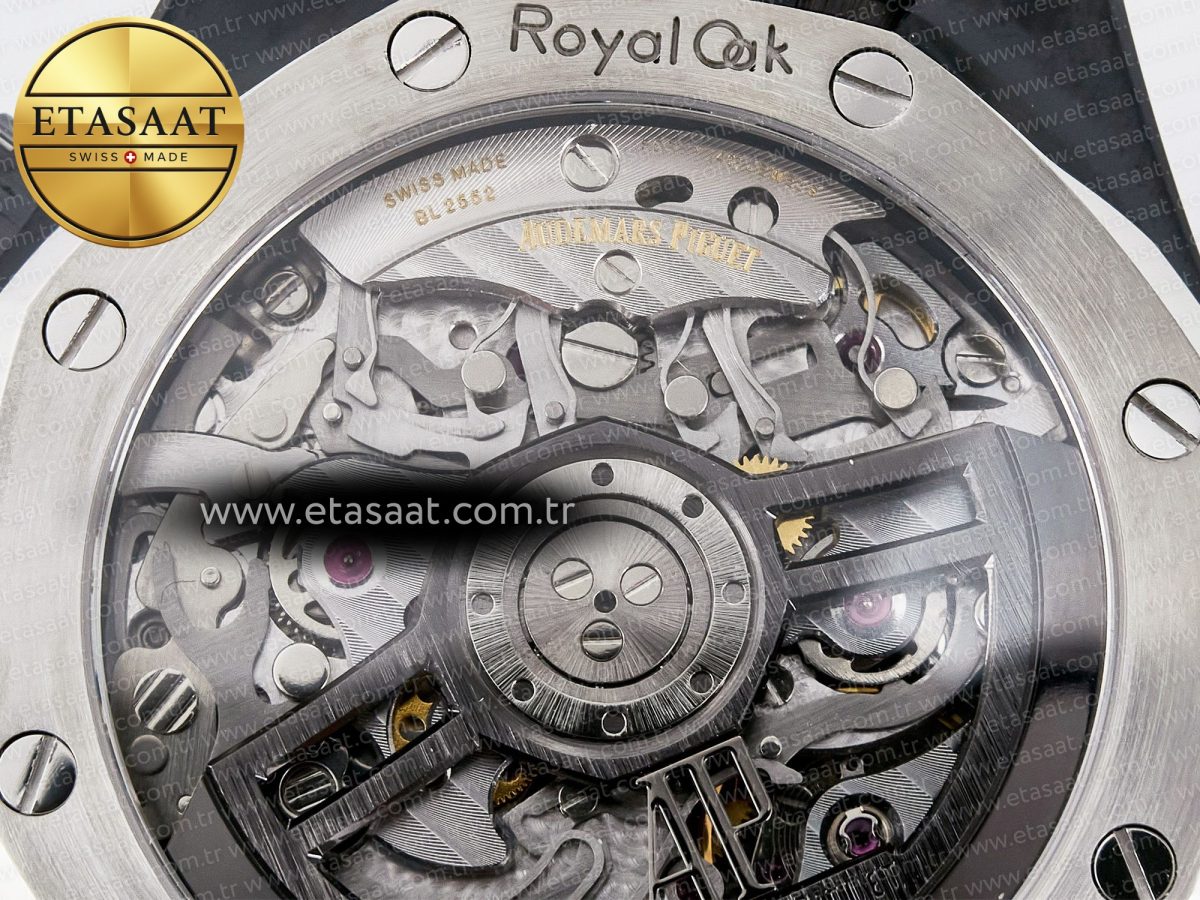 Audemars Piguet Royal Oak Chrono 26240 Black Ceramic APSF 1:1 Best Edition on Ceramic Bracelet SA4401 Super Clone - Görsel 23