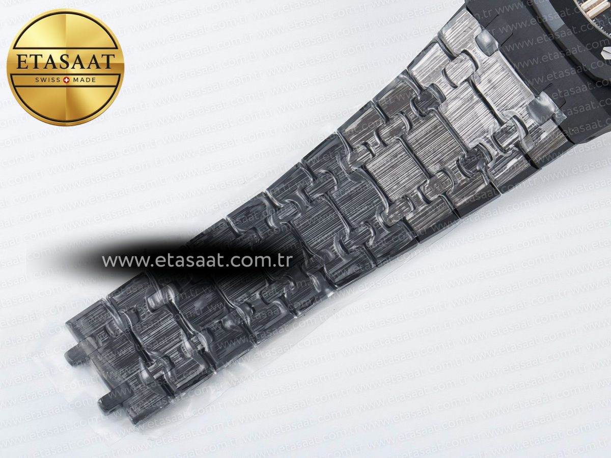 Audemars Piguet Royal Oak Chrono 26240 Black Ceramic APSF 1:1 Best Edition on Ceramic Bracelet SA4401 Super Clone - Görsel 24
