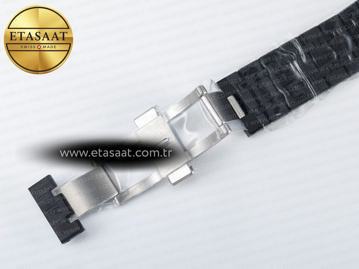 Audemars Piguet Royal Oak Chrono 26240 Black Ceramic APSF 1:1 Best Edition on Ceramic Bracelet SA4401 Super Clone - Görsel 27