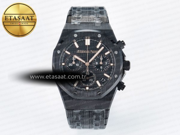 Audemars Piguet Royal Oak Krono 26240 Siyah Seramik SA4401 Eta Saat - 1:1 Süper Klon Replika Saat