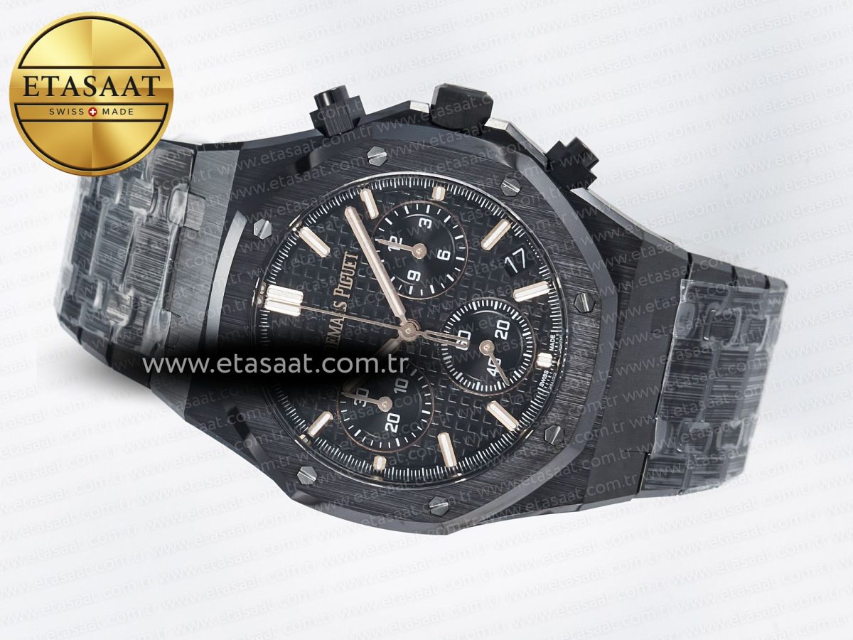Audemars Piguet Royal Oak Chrono 26240 Black Ceramic APSF 1:1 Best Edition on Ceramic Bracelet SA4401 Super Clone - Görsel 9