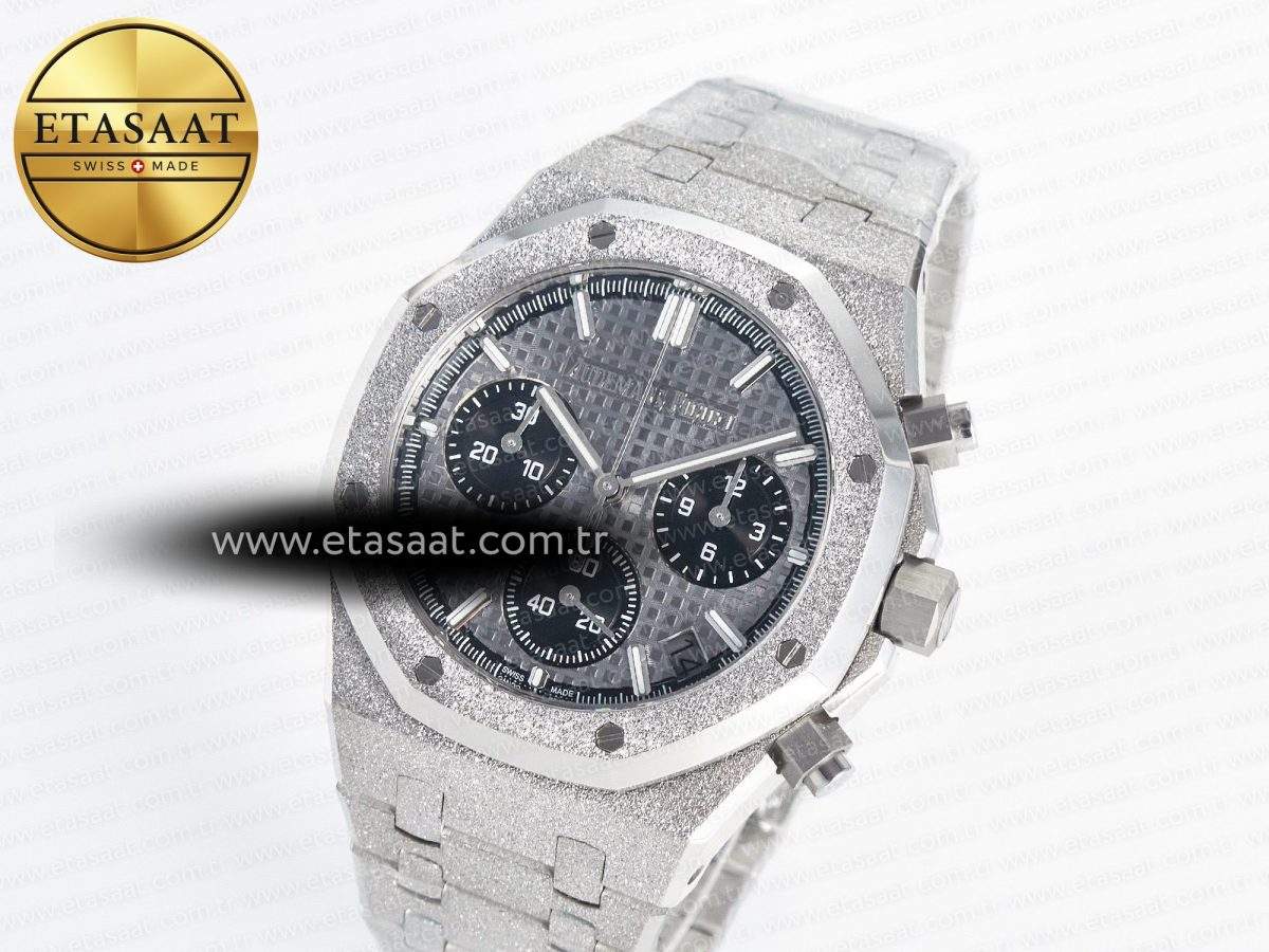Audemars Piguet Royal Oak Chrono 26240 Frosted SS APSF 1:1 Best Edition Gray Dial on Bracelet SA4401 Super Clone - Görsel 1
