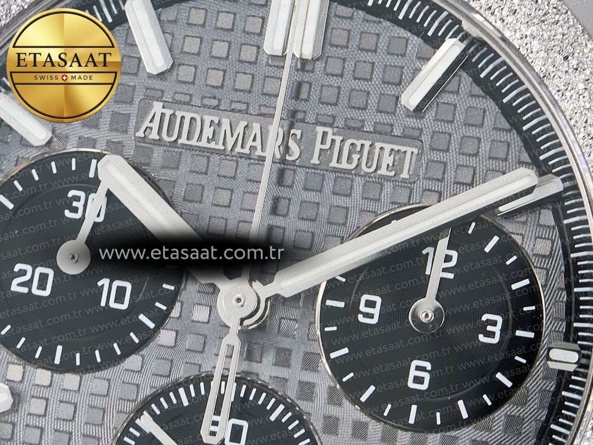 Audemars Piguet Royal Oak Chrono 26240 Frosted SS APSF 1:1 Best Edition Gray Dial on Bracelet SA4401 Super Clone - Görsel 10