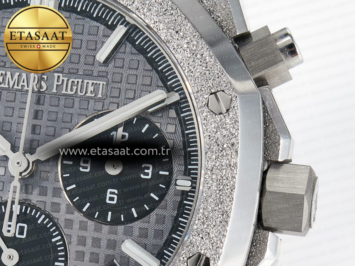 Audemars Piguet Royal Oak Chrono 26240 Frosted SS APSF 1:1 Best Edition Gray Dial on Bracelet SA4401 Super Clone - Görsel 11
