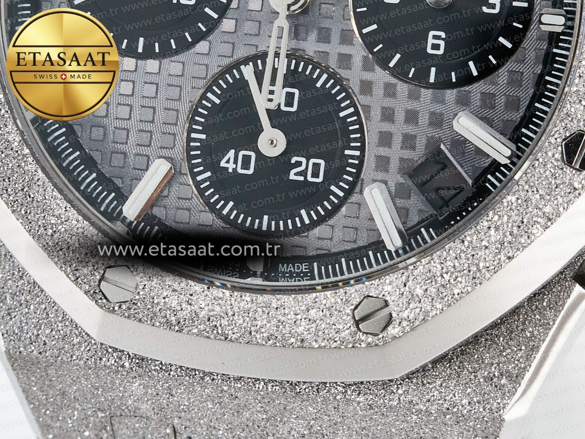 Audemars Piguet Royal Oak Chrono 26240 Frosted SS APSF 1:1 Best Edition Gray Dial on Bracelet SA4401 Super Clone - Görsel 12