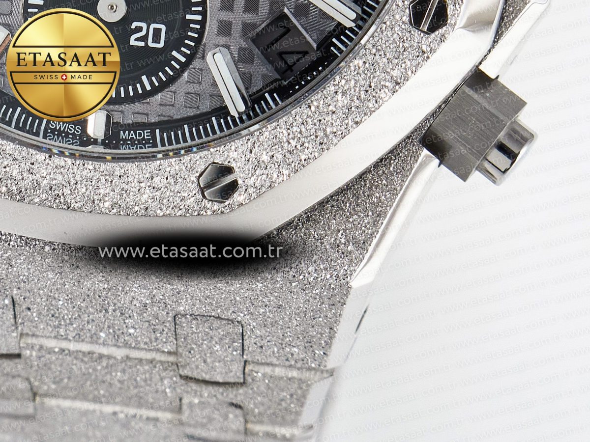 Audemars Piguet Royal Oak Chrono 26240 Frosted SS APSF 1:1 Best Edition Gray Dial on Bracelet SA4401 Super Clone - Görsel 14