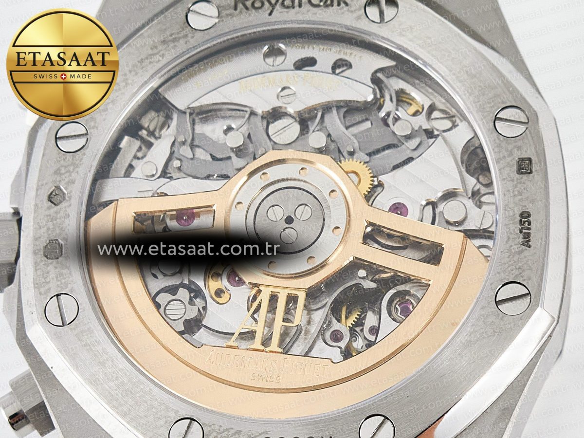 Audemars Piguet Royal Oak Chrono 26240 Frosted SS APSF 1:1 Best Edition Gray Dial on Bracelet SA4401 Super Clone - Görsel 19