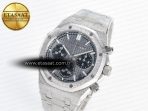 Audemars Piguet Royal Oak Chrono 26240 Frosted SS APSF 1:1 Best Edition Gray Dial on Bracelet SA4401 Super Clone - Görsel 2
