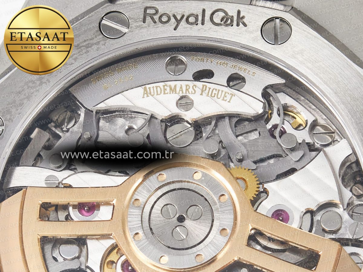 Audemars Piguet Royal Oak Chrono 26240 Frosted SS APSF 1:1 Best Edition Gray Dial on Bracelet SA4401 Super Clone - Görsel 20