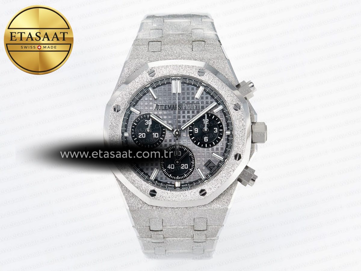 Audemars Piguet Royal Oak Chrono 26240 Frosted SS APSF 1:1 Best Edition Gray Dial on Bracelet SA4401 Super Clone - Görsel 3
