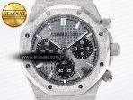 Audemars Piguet Royal Oak Chrono 26240 Frosted SS APSF 1:1 Best Edition Gray Dial on Bracelet SA4401 Super Clone - Görsel 4