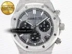 Audemars Piguet Royal Oak Chrono 26240 Frosted SS APSF 1:1 Best Edition Gray Dial on Bracelet SA4401 Super Clone - Görsel 4