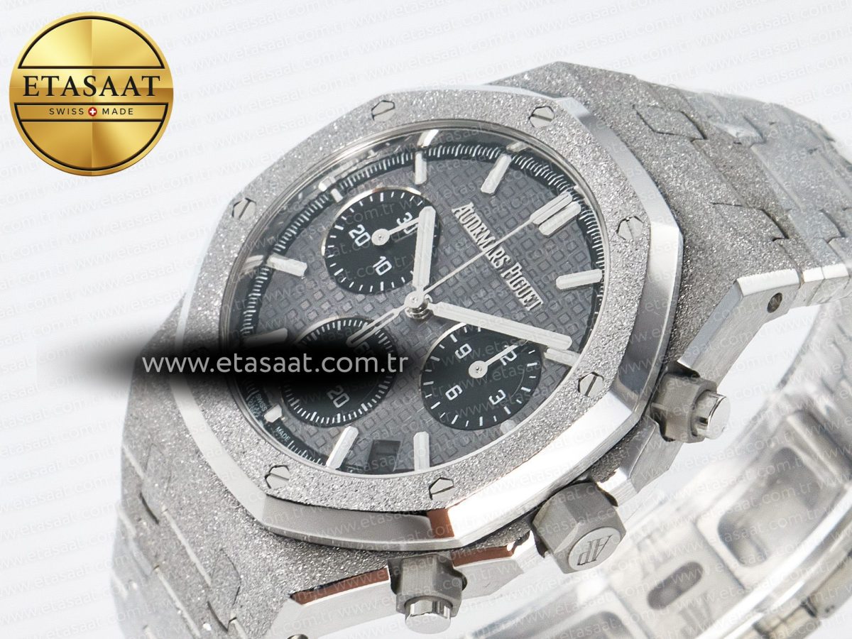 Audemars Piguet Royal Oak Chrono 26240 Frosted SS APSF 1:1 Best Edition Gray Dial on Bracelet SA4401 Super Clone - Görsel 6