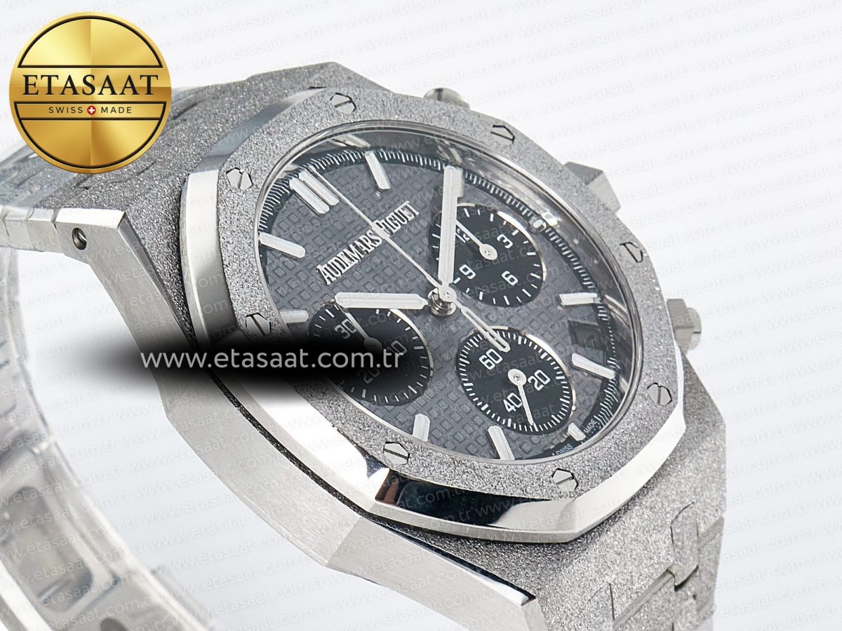 Audemars Piguet Royal Oak Chrono 26240 Frosted SS APSF 1:1 Best Edition Gray Dial on Bracelet SA4401 Super Clone - Görsel 7