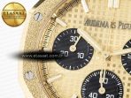 Audemars Piguet Royal Oak Chrono 26240 Frosted YG APSF 1:1 Best Edition YG Dial on Bracelet SA4401 Super Clone - Görsel 12