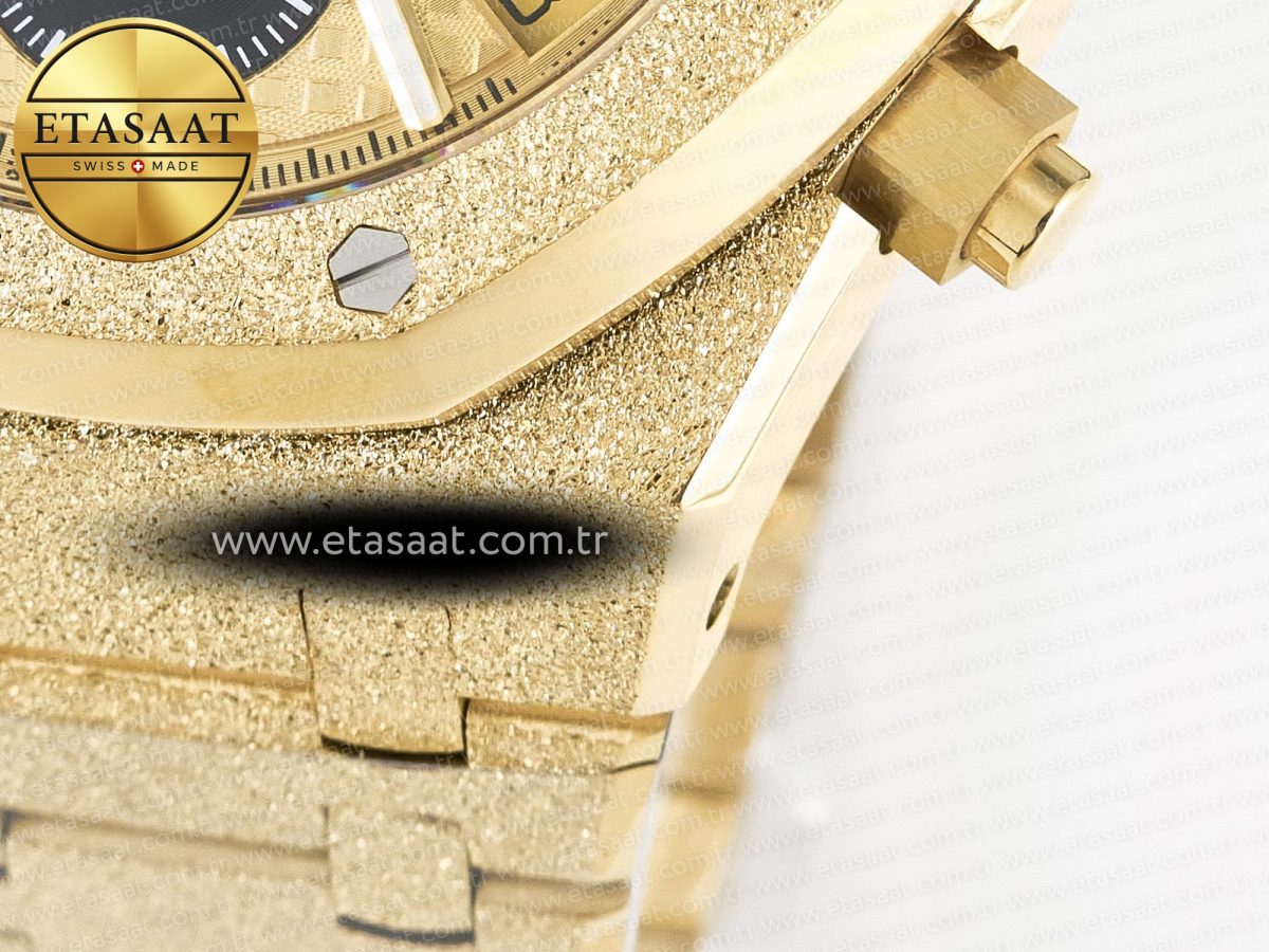 Audemars Piguet Royal Oak Chrono 26240 Frosted YG APSF 1:1 Best Edition YG Dial on Bracelet SA4401 Super Clone - Görsel 14