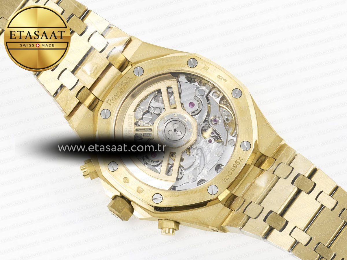 Audemars Piguet Royal Oak Chrono 26240 Frosted YG APSF 1:1 Best Edition YG Dial on Bracelet SA4401 Super Clone - Görsel 18