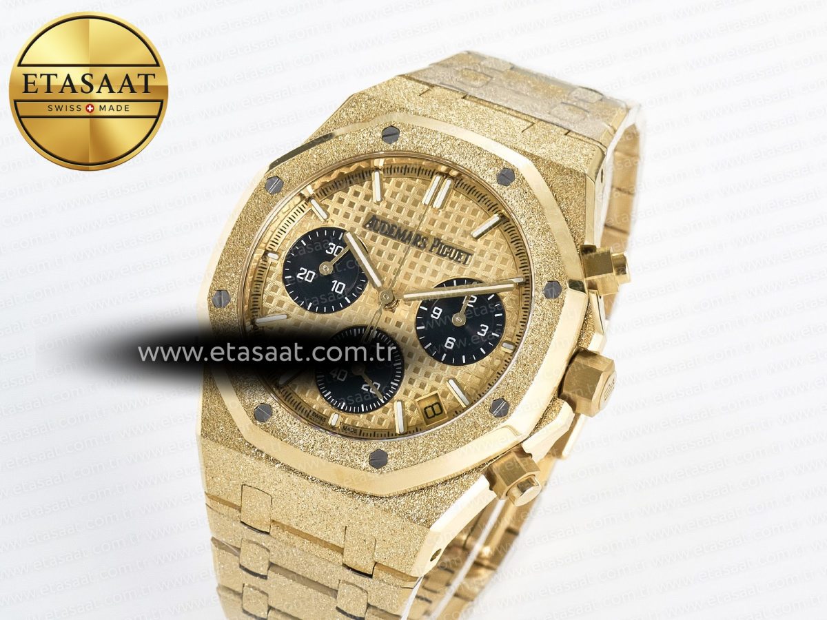 Audemars Piguet Royal Oak Chrono 26240 Frosted YG APSF 1:1 Best Edition YG Dial on Bracelet SA4401 Super Clone - Görsel 2