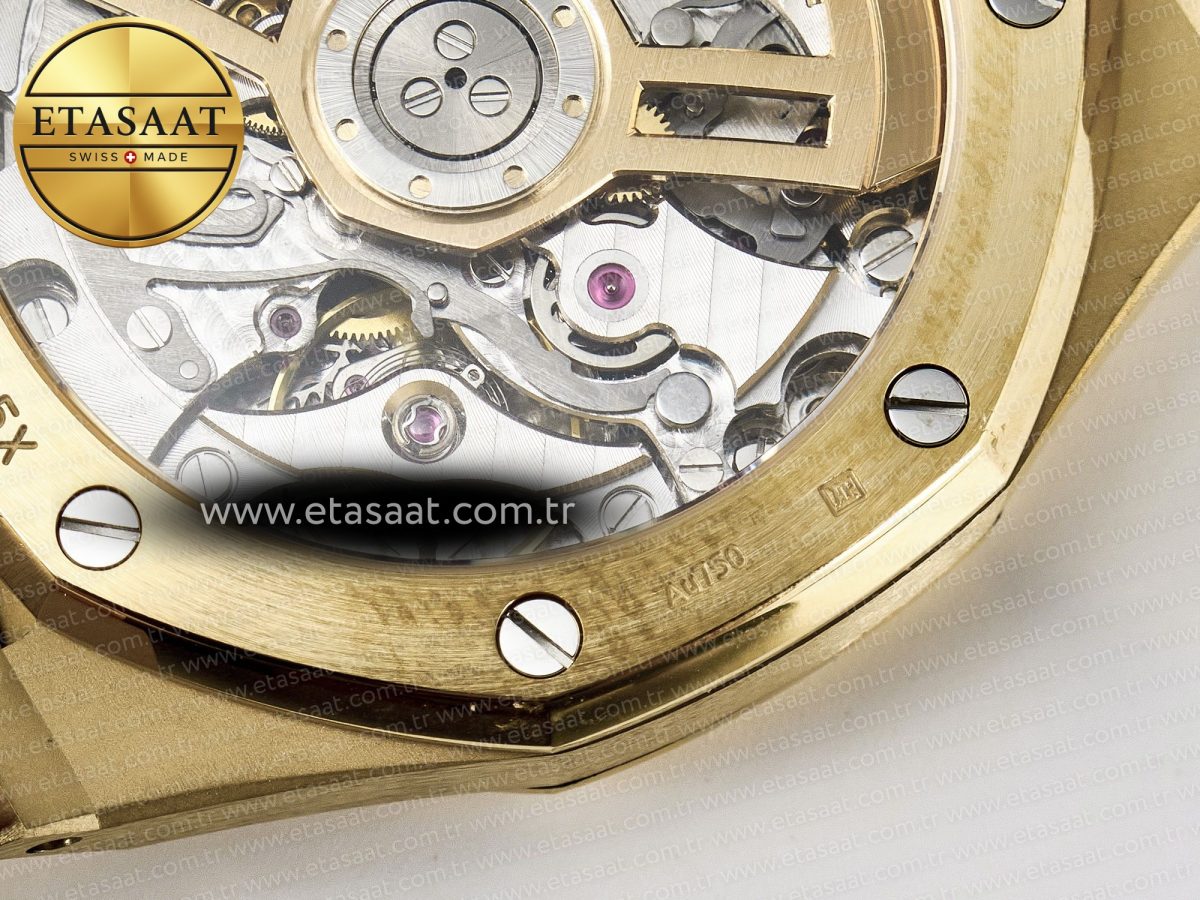 Audemars Piguet Royal Oak Chrono 26240 Frosted YG APSF 1:1 Best Edition YG Dial on Bracelet SA4401 Super Clone - Görsel 23