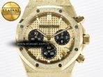 Audemars Piguet Royal Oak Chrono 26240 Frosted YG APSF 1:1 Best Edition YG Dial on Bracelet SA4401 Super Clone - Görsel 4