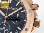 Audemars Piguet Royal Oak Chrono 26240 RG APSF 1:1 Best Edition Blue Dial on RG Bracelet SA4401 Super Clone - Görsel 12