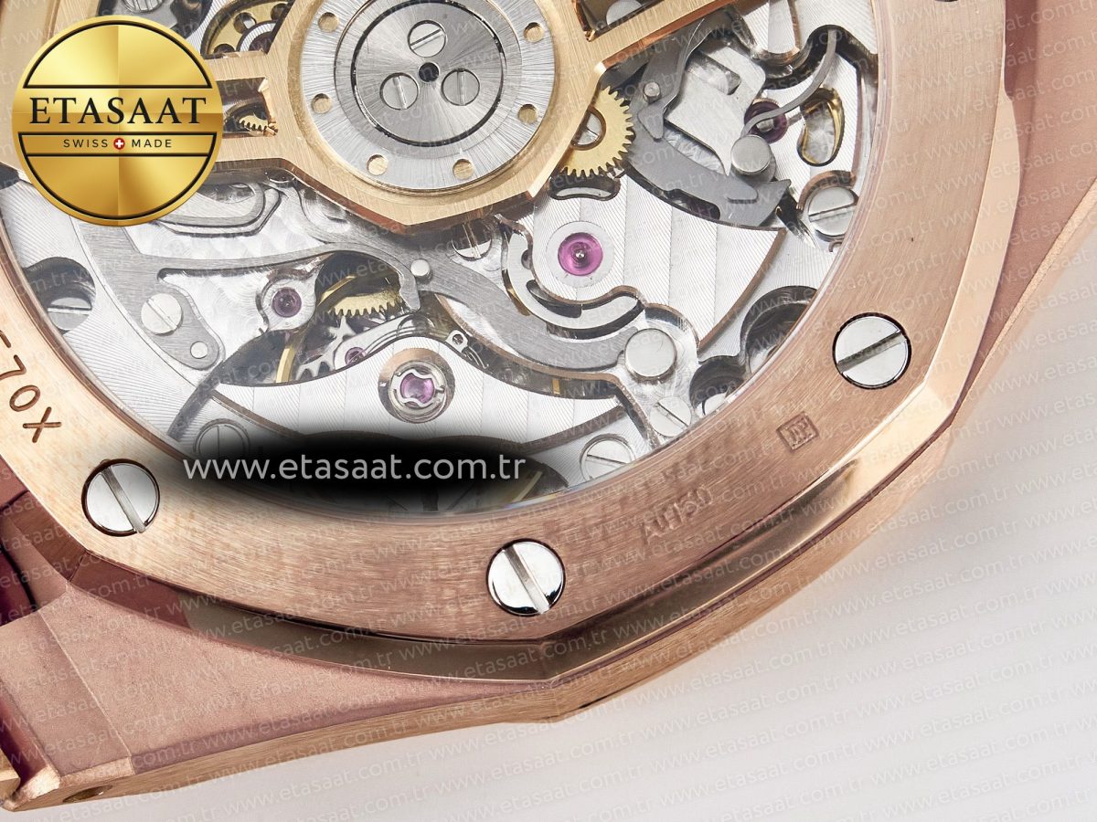 Audemars Piguet Royal Oak Chrono 26240 RG APSF 1:1 Best Edition Blue Dial on RG Bracelet SA4401 Super Clone - Görsel 21