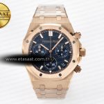 Audemars Piguet Royal Oak Krono 26240 RG APSF Mavi SA4401 Eta Saat - Görsel 3 - 1:1 Süper Klon Saat