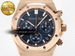 Audemars Piguet Royal Oak Chrono 26240 RG APSF 1:1 Best Edition Blue Dial on RG Bracelet SA4401 Super Clone - Görsel 4