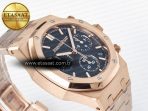 Audemars Piguet Royal Oak Chrono 26240 RG APSF 1:1 Best Edition Blue Dial on RG Bracelet SA4401 Super Clone - Görsel 7