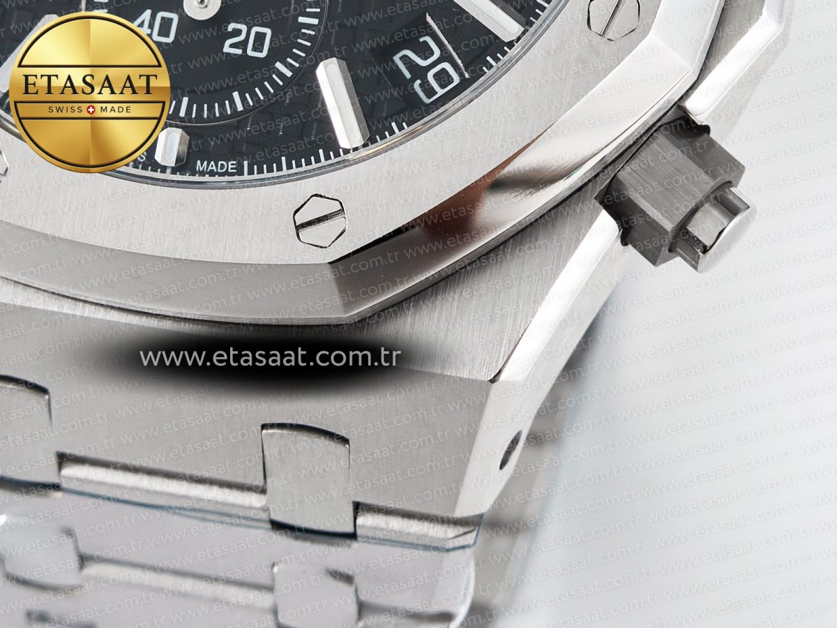 Audemars Piguet Royal Oak Chrono 26240 SS APSF 1:1 Best Edition Black Dial on SS Bracelet SA4401 Super Clone - Görsel 14