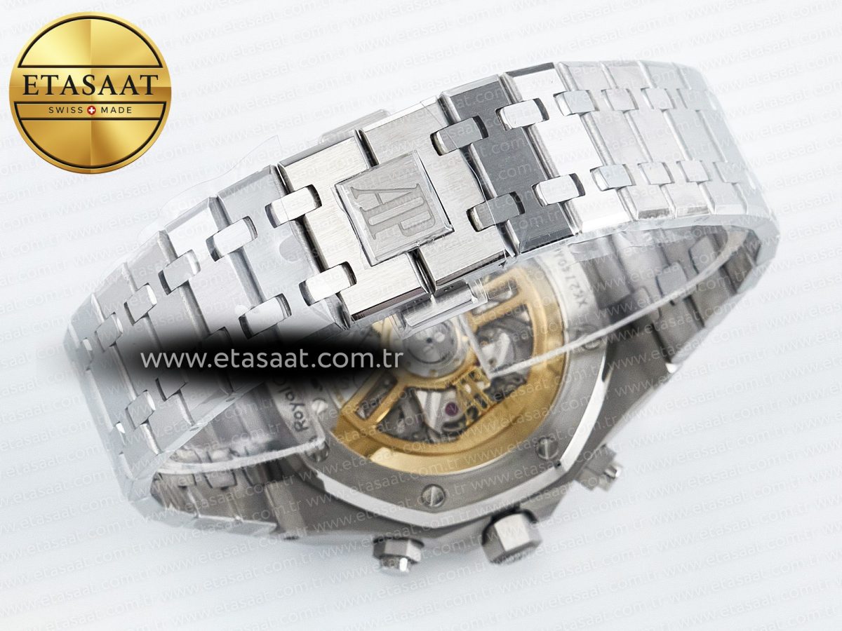 Audemars Piguet Royal Oak Chrono 26240 SS APSF 1:1 Best Edition Black Dial on SS Bracelet SA4401 Super Clone - Görsel 17