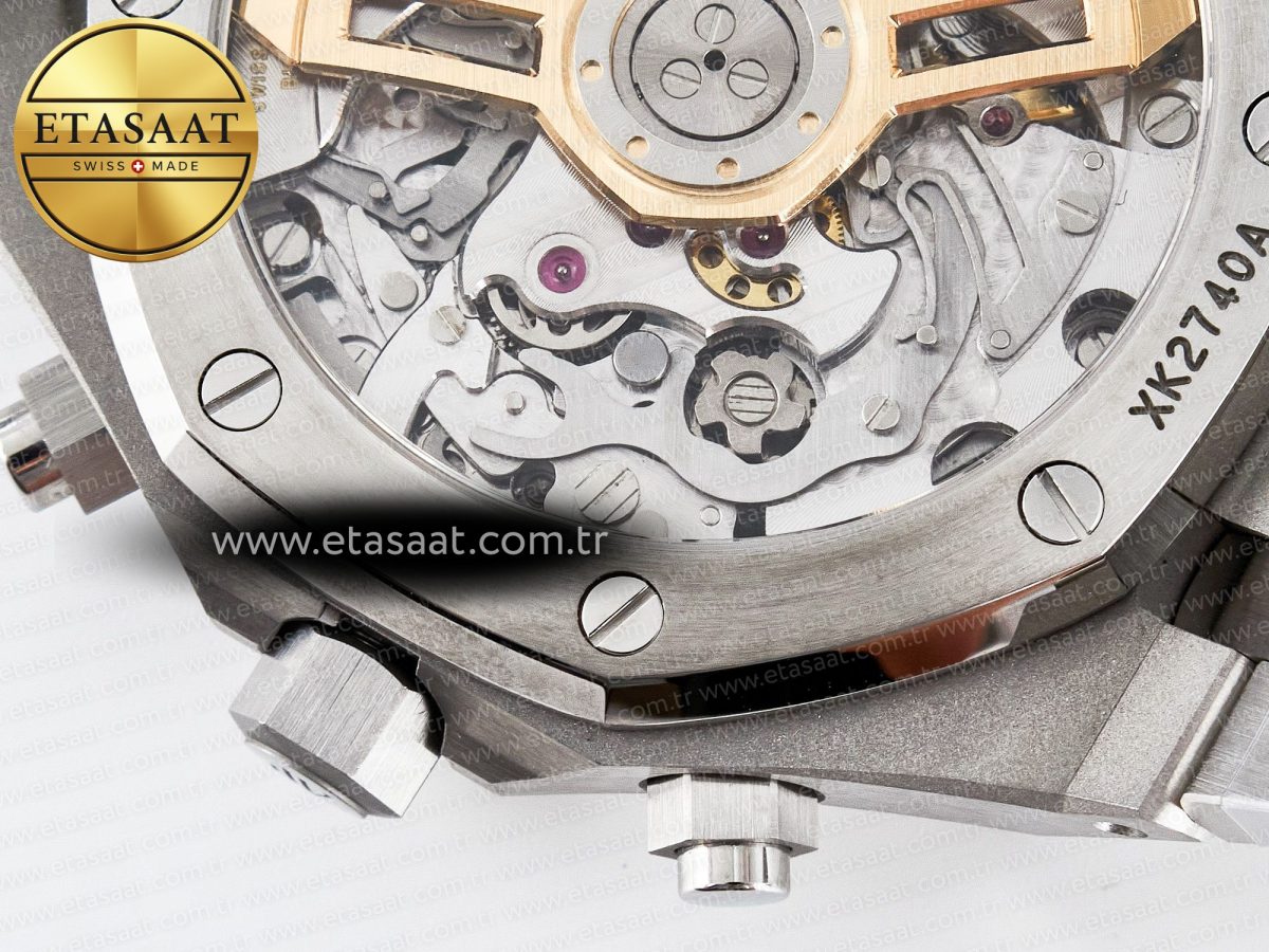 Audemars Piguet Royal Oak Chrono 26240 SS APSF 1:1 Best Edition Black Dial on SS Bracelet SA4401 Super Clone - Görsel 21