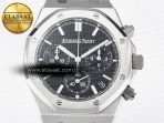 Audemars Piguet Royal Oak Chrono 26240 SS APSF 1:1 Best Edition Black Dial on SS Bracelet SA4401 Super Clone - Görsel 4