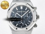 Audemars Piguet Royal Oak Chrono 26240 SS APSF 1:1 Best Edition Blue Dial on SS Bracelet SA4401 Super Clone - Görsel 4