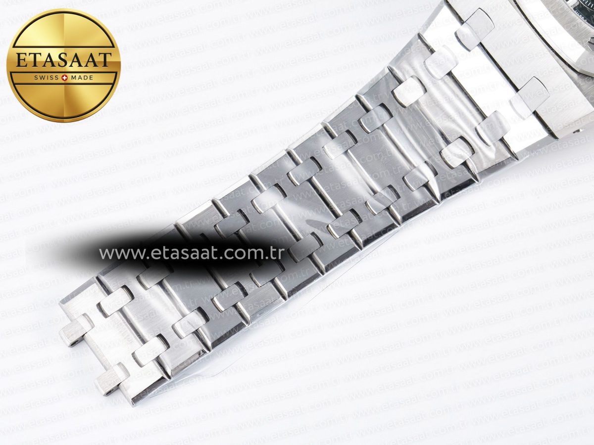 Audemars Piguet Royal Oak Chrono 26240 SS APSF 1:1 Best Edition Green Dial on SS Bracelet SA4401 Super Clone - Görsel 22
