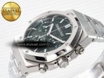 Audemars Piguet Royal Oak Chrono 26240 SS APSF 1:1 Best Edition Green Dial on SS Bracelet SA4401 Super Clone - Görsel 6