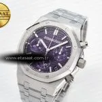 Audemars Piguet Royal Oak Chrono 26240 SS APSF 1:1 Best Edition Purple Dial on SS Bracelet SA4401 Super Clone