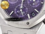 Audemars Piguet Royal Oak Chrono 26240 SS APSF 1:1 Best Edition Purple Dial on SS Bracelet SA4401 Super Clone - Görsel 12