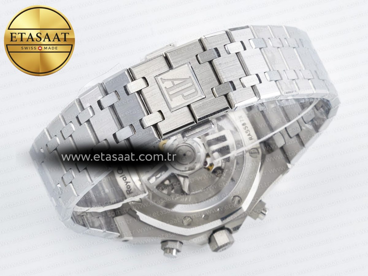 Audemars Piguet Royal Oak Chrono 26240 SS APSF 1:1 Best Edition Purple Dial on SS Bracelet SA4401 Super Clone - Görsel 17