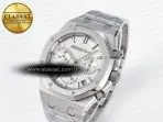 Audemars Piguet Royal Oak Chrono 26240 SS APSF 1:1 Best Edition Silver Dial on SS Bracelet SA4401 Super Clone