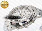 Audemars Piguet Royal Oak Chrono 26240 SS APSF 1:1 Best Edition Silver Dial on SS Bracelet SA4401 Super Clone - Görsel 6