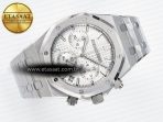 Audemars Piguet Royal Oak Chrono 26240 SS APSF 1:1 Best Edition Silver Dial on SS Bracelet SA4401 Super Clone - Görsel 8