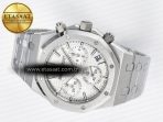Audemars Piguet Royal Oak Chrono 26240 SS APSF 1:1 Best Edition Silver Dial on SS Bracelet SA4401 Super Clone - Görsel 9