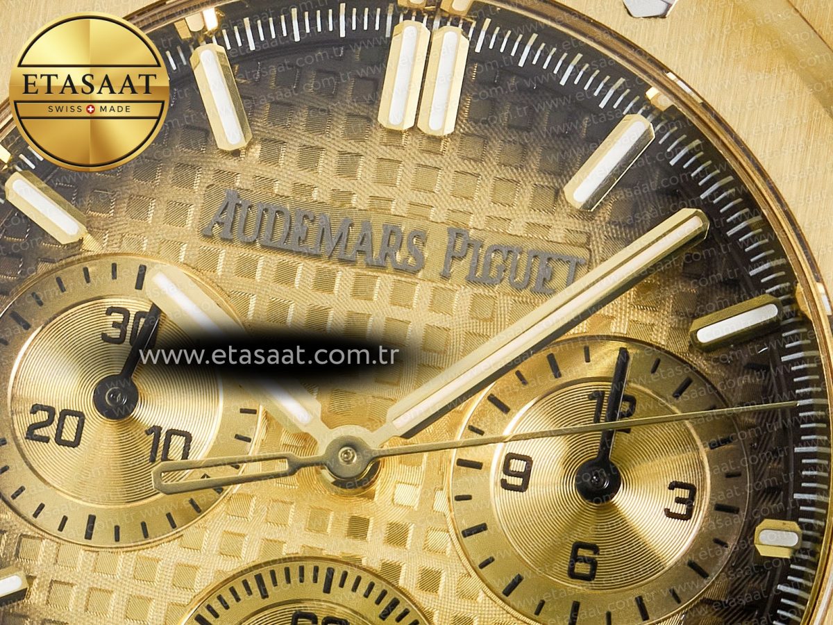 Audemars Piguet Royal Oak Chrono 26240 YG APSF 1:1 Best Edition YG Dial on YG Bracelet SA4401 - Görsel 10