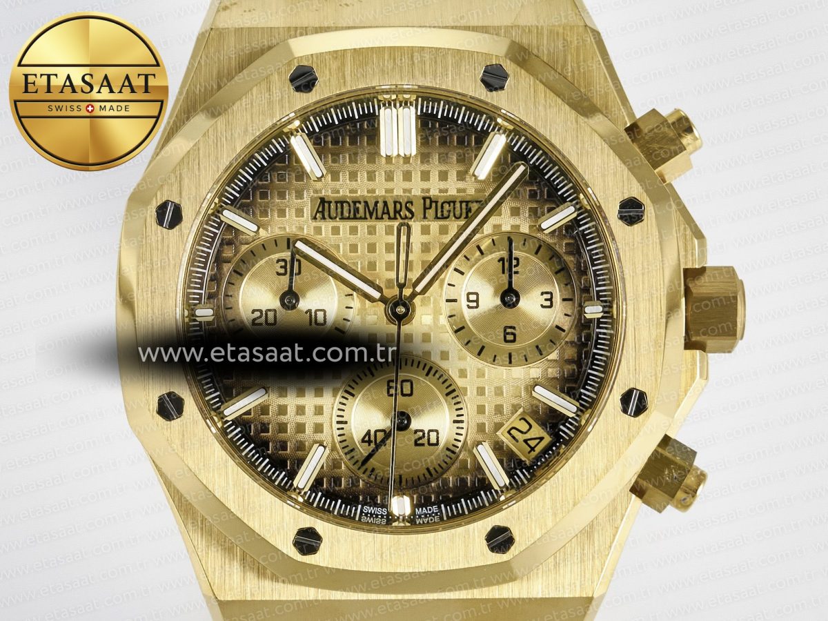 Audemars Piguet Royal Oak Chrono 26240 YG APSF 1:1 Best Edition YG Dial on YG Bracelet SA4401 - Görsel 4