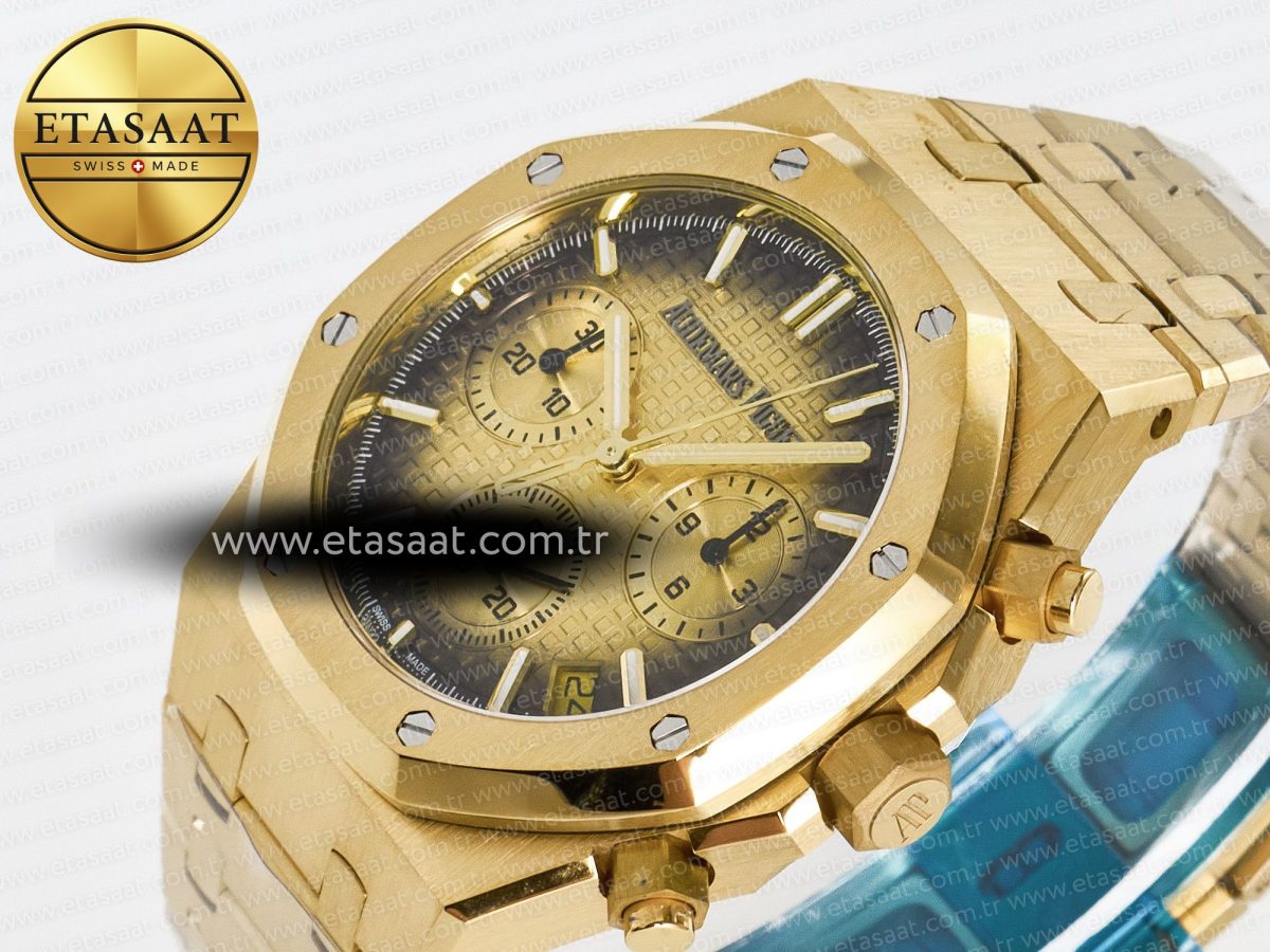 Audemars Piguet Royal Oak Chrono 26240 YG APSF 1:1 Best Edition YG Dial on YG Bracelet SA4401 - Görsel 6