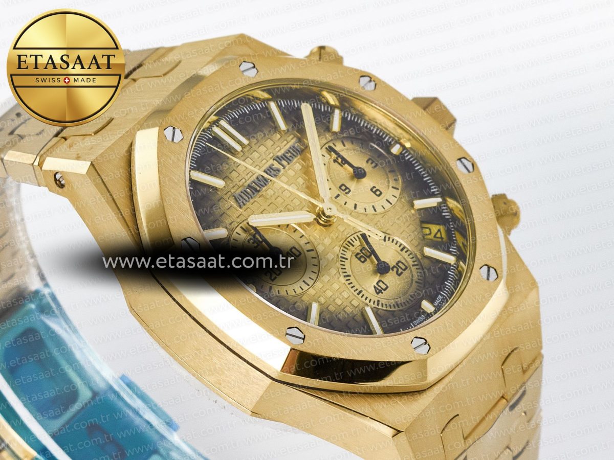 Audemars Piguet Royal Oak Chrono 26240 YG APSF 1:1 Best Edition YG Dial on YG Bracelet SA4401 - Görsel 7