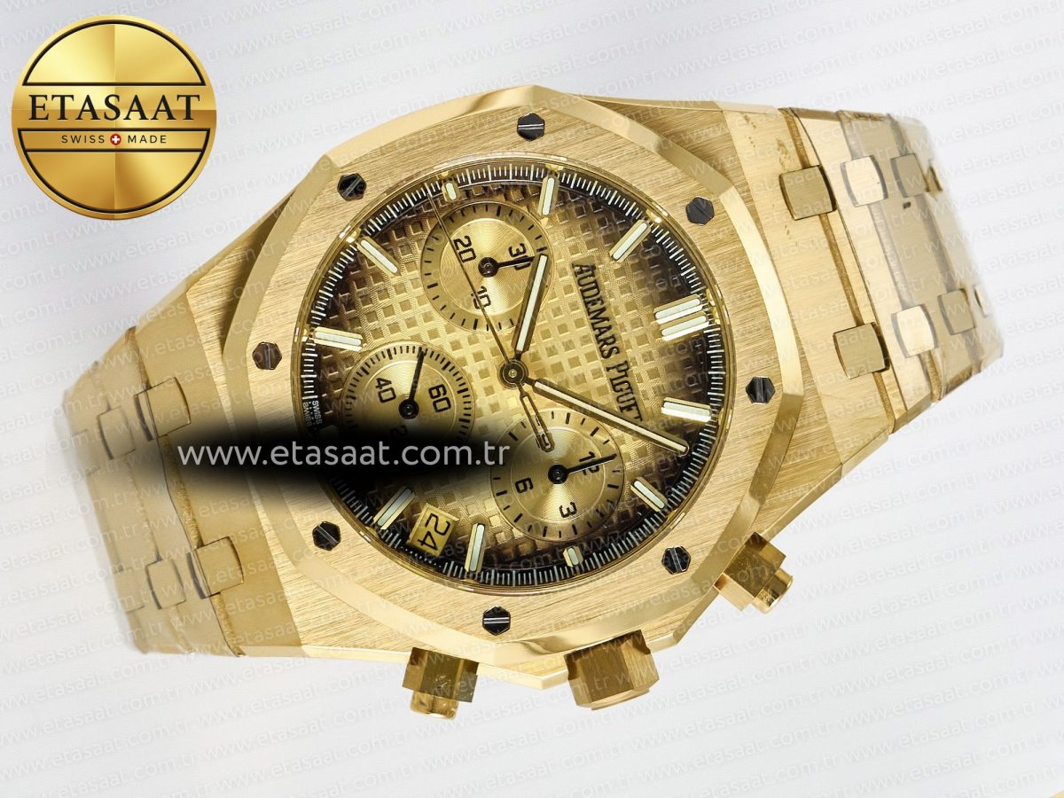 Audemars Piguet Royal Oak Chrono 26240 YG APSF 1:1 Best Edition YG Dial on YG Bracelet SA4401 - Görsel 8
