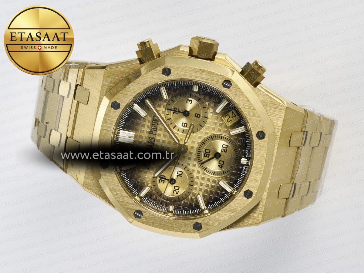 Audemars Piguet Royal Oak Chrono 26240 YG APSF 1:1 Best Edition YG Dial on YG Bracelet SA4401 - Görsel 9